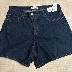 Abercrombie & Fitch Dark Blue Jean Shorts